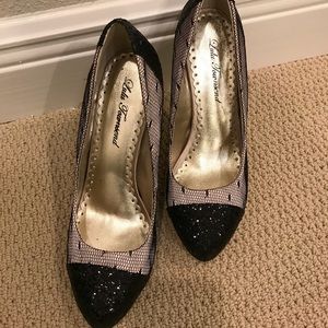 Flirty Sequined and Lace High Heels